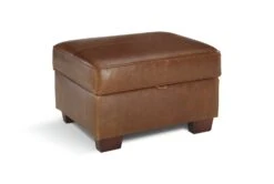 Habitat Salisbury Leather Storage Footstool - Tan -Habitat 3575752 R Z002A