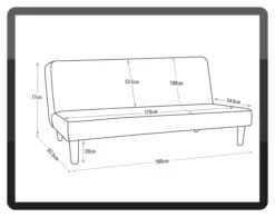 Habitat Patsy 2 Seater Clic Clac Sofa Bed - Black 8 Habitat Patsy 2 Seater Clic Clac Sofa Bed - Black -Habitat 3594692 R E001