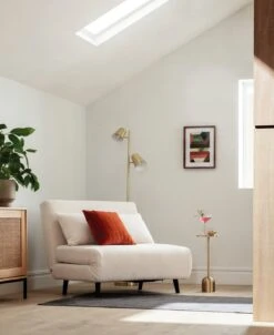 Habitat Roma Small Double Boucle Chairbed - Cream 15 Habitat Roma Small Double Boucle Chairbed - Cream -Habitat 4077981 R Z004A