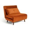 Habitat Roma Single Velvet Chairbed - Orange