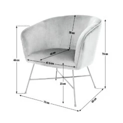 Habitat Jax Velvet Accent Chair - Black -Habitat 4335135 R E001