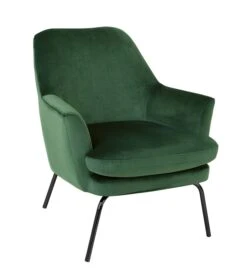 Habitat Celine Velvet Accent Chair - Green -Habitat 4378439 R Z004A