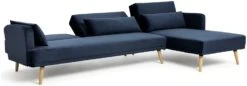 Habitat Andy Right Corner Velvet Clic Clac Sofa Bed - Navy -Habitat 4461126 R Z002A