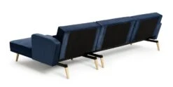 Habitat Andy Right Corner Velvet Clic Clac Sofa Bed - Navy -Habitat 4461126 R Z004A