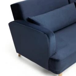 Habitat Andy Right Corner Velvet Clic Clac Sofa Bed - Navy -Habitat 4461126 R Z009A