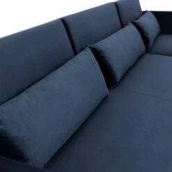 Habitat Andy Right Corner Velvet Clic Clac Sofa Bed - Navy -Habitat 4461126 R Z010A