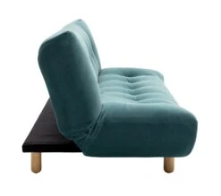Habitat Kota 3 Seater Velvet Clic Clac Sofa Bed - Teal -Habitat 4588298 R Z004A