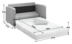 Habitat Lucy 2 Seater Fabric Sofa Bed - Grey -Habitat 4627001 R E001