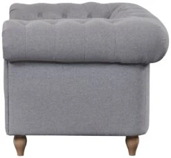 Habitat Chesterfield Fabric Armchair - Light Grey -Habitat 4630531 R Z003A