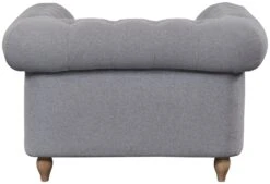 Habitat Chesterfield Fabric Armchair - Light Grey -Habitat 4630531 R Z004A