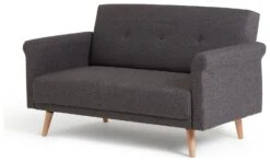 Habitat Evie Fabric 2 Seater Sofa In A Box - Charcoal -Habitat 4642811 R Z002A