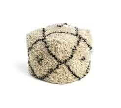 Kaikoo Gentry Wool Pouffe - White -Habitat 4844482 R Z002A