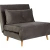 Habitat Roma Single Velvet Chairbed - Charcoal