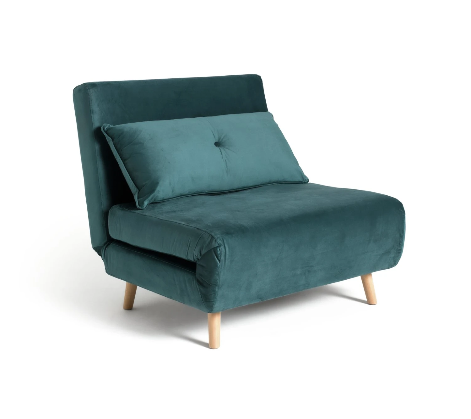 Habitat Roma Single Velvet Chairbed - Teal 1 Habitat Roma Single Velvet Chairbed - Teal