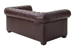 Habitat Chesterfield Leather 2 Seater Sofa - Chocolate -Habitat 6086578 R Z002A