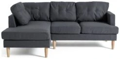 Habitat Joshua Left Hand Corner Chaise Sofa - Charcoal -Habitat 6089647 R Z002A