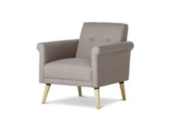 Habitat Evie Fabric Armchair In A Box - Natural -Habitat 6126311 R Z002A