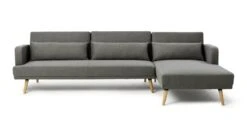 Habitat Andy Right Corner Fabric Clic Clac Sofa Bed - Grey -Habitat 6132941 R Z002A