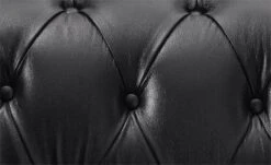 Habitat Chesterfield Leather 2 Seater Sofa - Black -Habitat 6318349 R Z005A