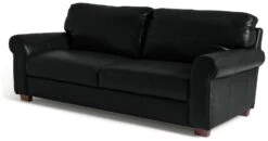 Habitat Salisbury Leather 4 Seater Sofa - Black -Habitat 6872744 R Z002A