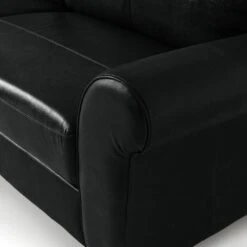 Habitat Salisbury Leather 4 Seater Sofa - Black -Habitat 6872744 R Z006A