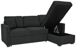 Habitat Reagan Right Corner Chaise Sofa Bed - Charcoal -Habitat 7005307 R Z002A
