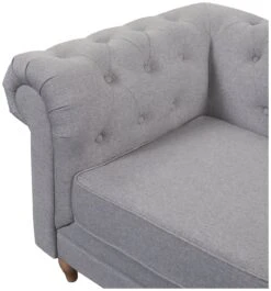 Habitat Chesterfield Fabric 2 Seater Sofa - Light Grey 14 Habitat Chesterfield Fabric 2 Seater Sofa - Light Grey -Habitat 7049033 R Z003A