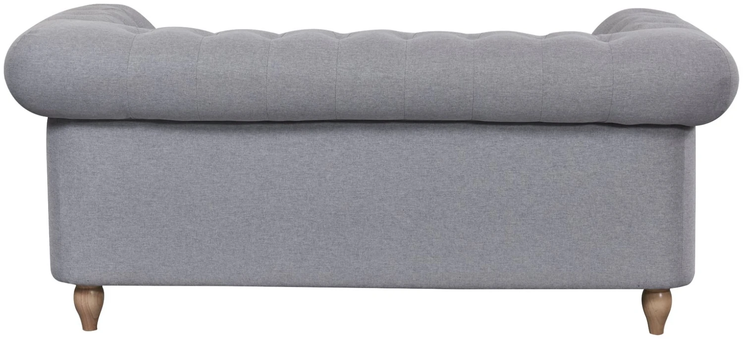 Habitat Chesterfield Fabric 2 Seater Sofa - Light Grey 8 Habitat Chesterfield Fabric 2 Seater Sofa - Light Grey - Image 8