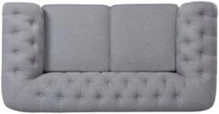 Habitat Chesterfield Fabric 2 Seater Sofa - Light Grey 17 Habitat Chesterfield Fabric 2 Seater Sofa - Light Grey -Habitat 7049033 R Z006A