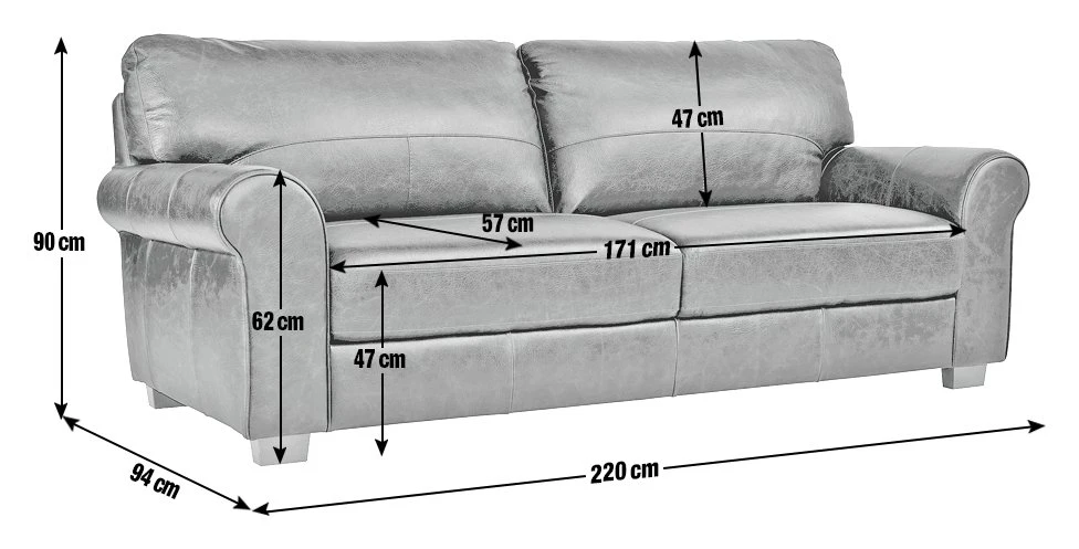 Habitat Salisbury Leather 4 Seater Sofa - Tan 4 Habitat Salisbury Leather 4 Seater Sofa - Tan - Image 4