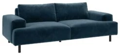 Habitat Julien Velvet 3 Seater Sofa - Navy Blue 8 Habitat Julien Velvet 3 Seater Sofa - Navy Blue -Habitat 7836033 R Z002A
