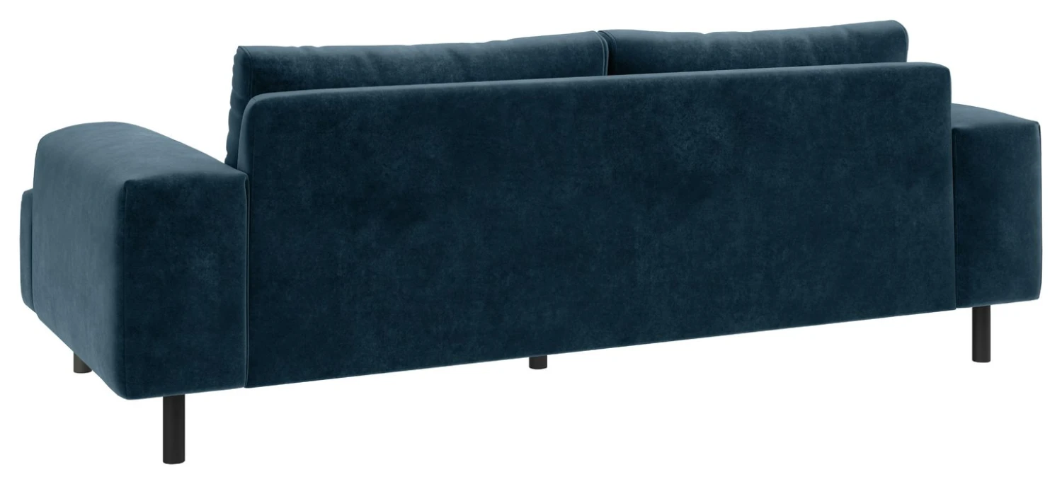 Habitat Julien Velvet 3 Seater Sofa - Navy Blue 5 Habitat Julien Velvet 3 Seater Sofa - Navy Blue - Image 5