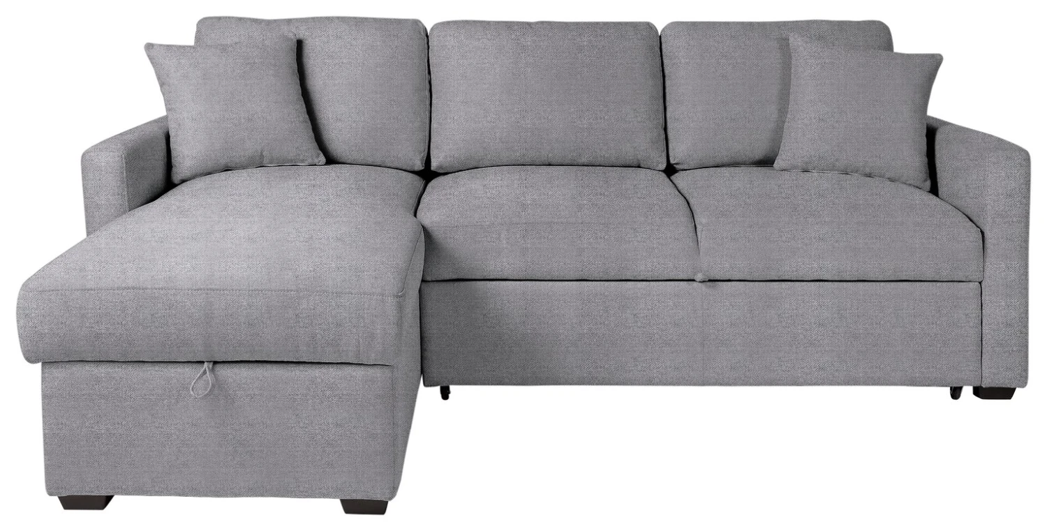 Habitat Reagan Left Corner Storage Sofa Bed - Grey 2 Habitat Reagan Left Corner Storage Sofa Bed - Grey - Image 2