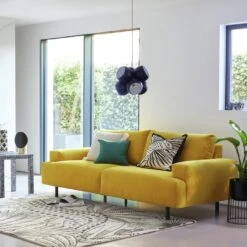 Habitat Julien Fabric 3 Seater Sofa - Dark Green 16 Habitat Julien Fabric 3 Seater Sofa - Dark Green -Habitat 7911408 R Z006A