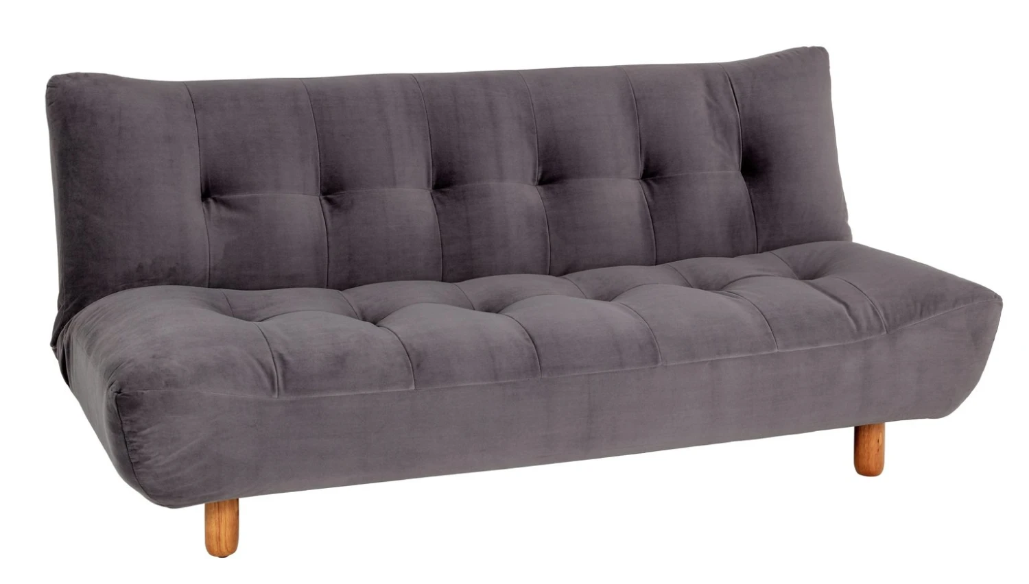 Habitat Kota 3 Seater Velvet Clic Clac Sofa Bed - Grey 3 Habitat Kota 3 Seater Velvet Clic Clac Sofa Bed - Grey - Image 3