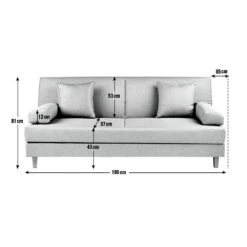 Habitat Chase Fabric Clic Clac Sofa Bed - Light Grey -Habitat 7929809 R Z002A