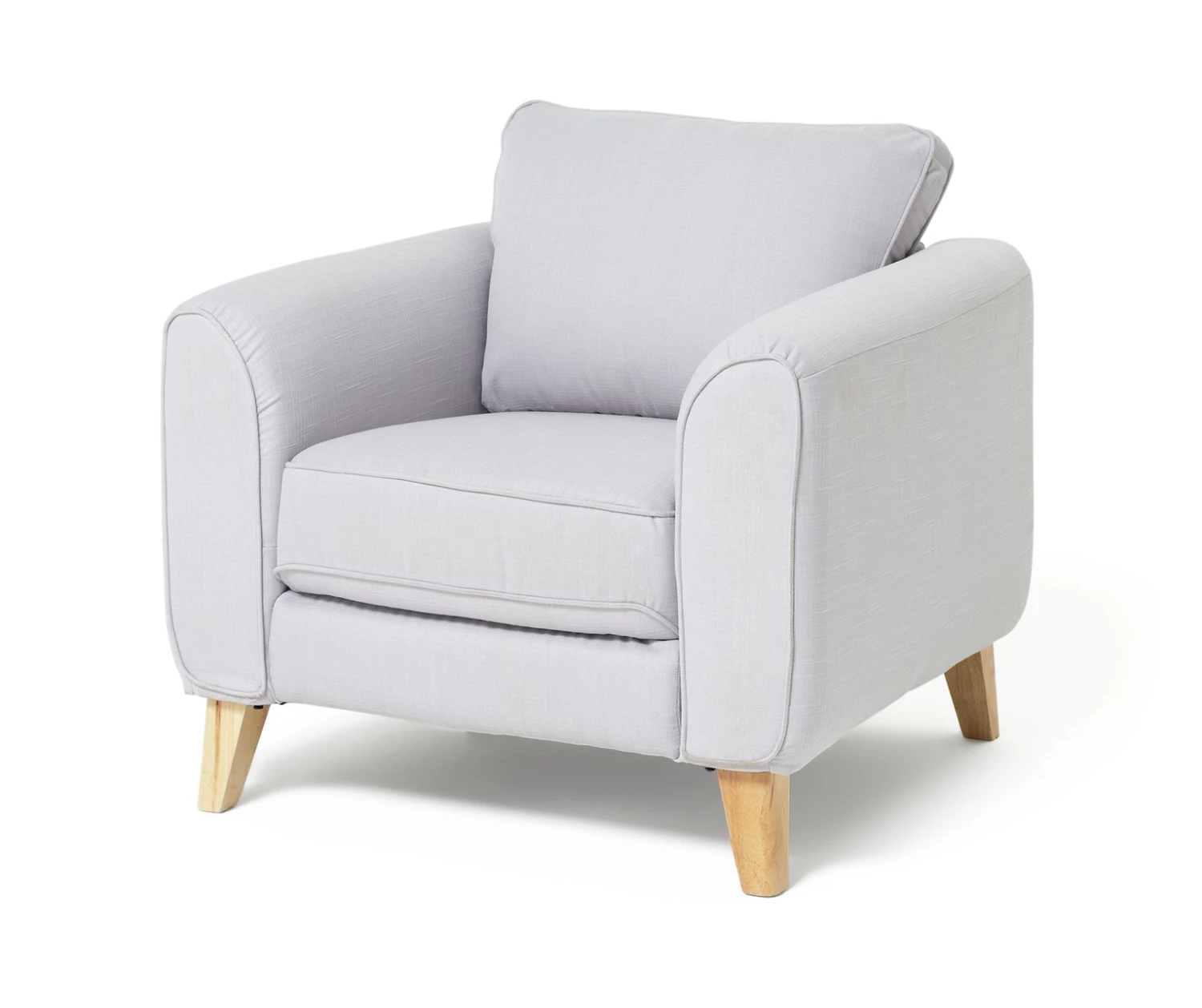 Habitat Cooper Fabric Armchair - Light Grey 3 Habitat Cooper Fabric Armchair - Light Grey - Image 3