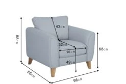 Habitat Cooper Fabric Armchair - Light Grey 15 Habitat Cooper Fabric Armchair - Light Grey -Habitat 7956377 R Z020A