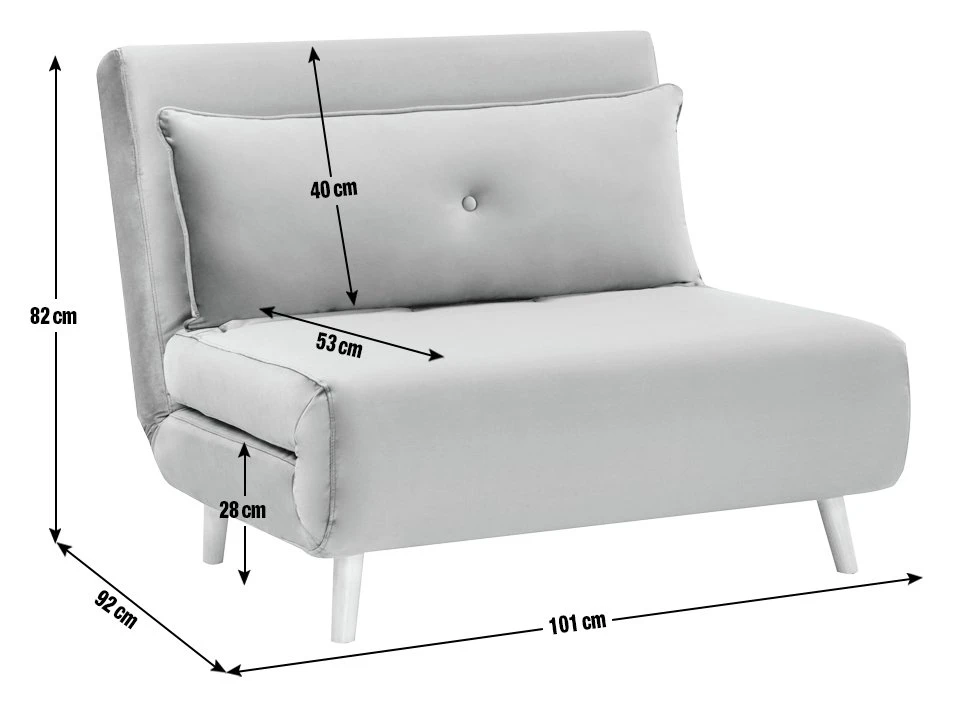 Habitat Roma Small Double Velvet Chair Bed - Charcoal 3 Habitat Roma Small Double Velvet Chair Bed - Charcoal - Image 3