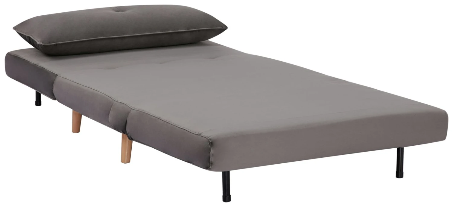Habitat Roma Small Double Velvet Chair Bed - Charcoal 4 Habitat Roma Small Double Velvet Chair Bed - Charcoal - Image 4