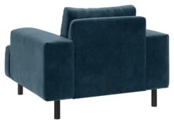 Habitat Julien Velvet Armchair - Navy -Habitat 8117335 R Z003A