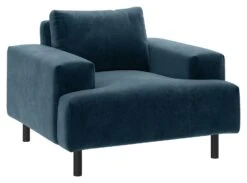 Habitat Julien Velvet Armchair - Navy -Habitat 8117335 R Z008A