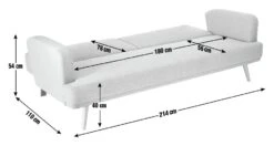 Habitat Andy 3 Seater Fabric Clic Clac Sofa Bed - Grey -Habitat 8171168 R Z002A