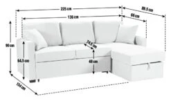 Habitat Reagan Right Corner Sofa Bed - Grey 17 Habitat Reagan Right Corner Sofa Bed - Grey -Habitat 8178721 R Z020A