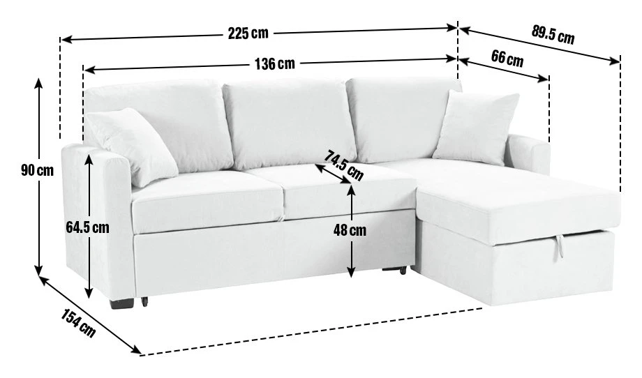 Habitat Reagan Right Corner Sofa Bed - Grey 9 Habitat Reagan Right Corner Sofa Bed - Grey - Image 9