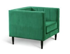 Habitat Vanessa Velvet Armchair - Green 8 Habitat Vanessa Velvet Armchair - Green -Habitat 8382847 R Z004A