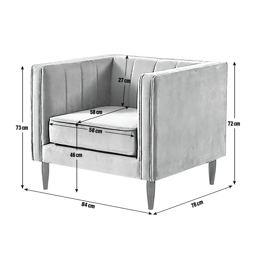 Habitat Vanessa Velvet Armchair - Green 6 Habitat Vanessa Velvet Armchair - Green - Image 6