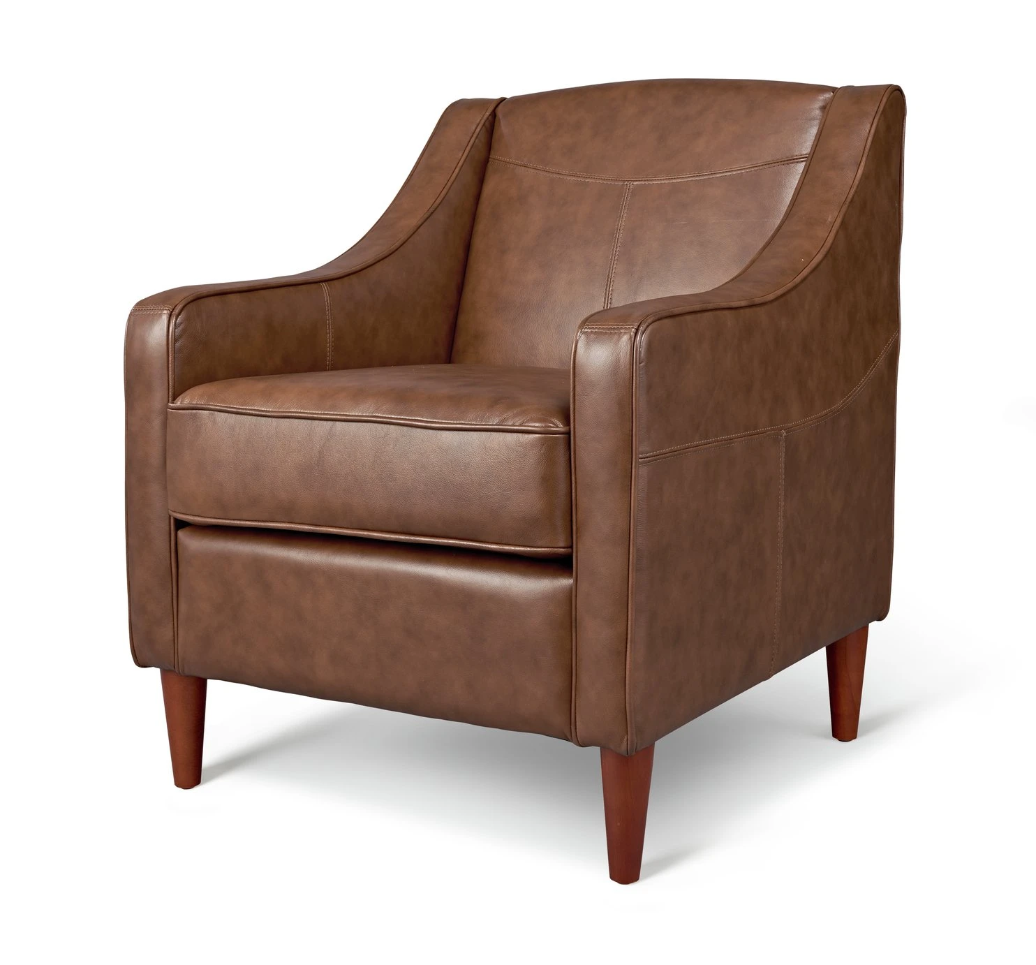 Habitat Dorian Faux Leather Armchair - Tan 2 Habitat Dorian Faux Leather Armchair - Tan - Image 2