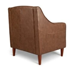 Habitat Dorian Faux Leather Armchair - Tan 8 Habitat Dorian Faux Leather Armchair - Tan -Habitat 8435866 R Z003A