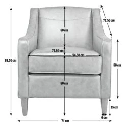 Habitat Dorian Faux Leather Armchair - Tan 11 Habitat Dorian Faux Leather Armchair - Tan -Habitat 8435866 R Z020A